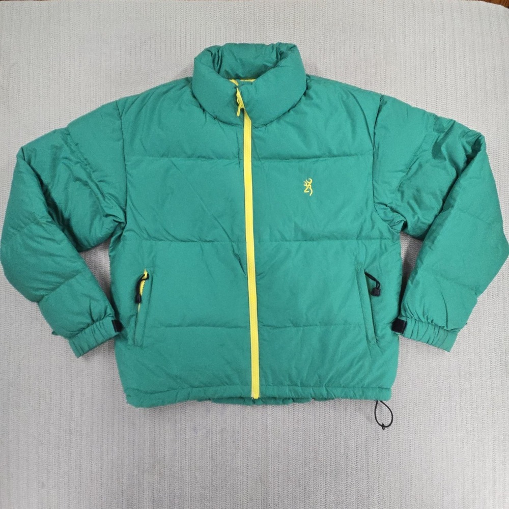 Browning Jacket Mens Medium Green Down Puffer Xchange System Hunting Outdoor